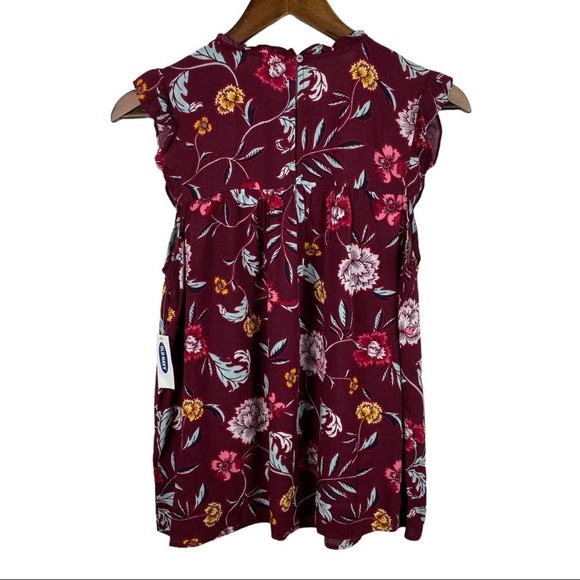 Old Navy Ruched High Neck Ruffled Top - Picture 2 of 8